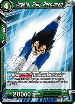 Vegeta Fully Recovered Foil TB3-039 Clash of Fates Dragonball Super card