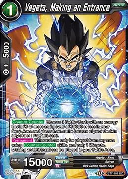 Vegeta Making an Entrance BT7-101 Assault of the Saiyans Dragonball Super card