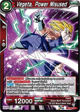 Vegeta Power Misused Foil TB2-006 World Martial Arts Tournament Dragonball Super card