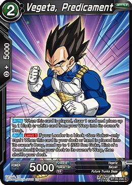 Vegeta Predicament BT29-096 Fearsome Rivals Dragonball Super card