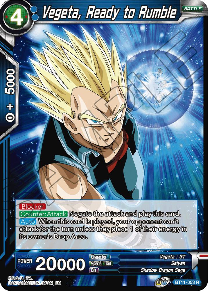 Vegeta Ready to Rumble Foil BT11-053 Vermilion Bloodline Dragonball Super card