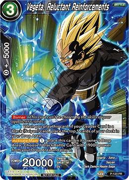 Vegeta Reluctant Reinforcements Power Booster P-123 Promotion Cards Dragonball Super card