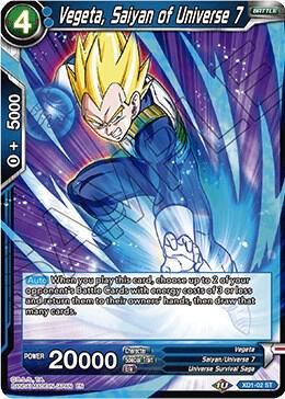 Vegeta Saiyan of Universe 7 Foil XD1-02 Assault of the Saiyans Dragonball Super card