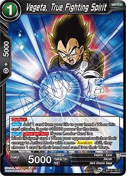 Vegeta True Fighting Spirit Foil BT12-133 Vicious Rejuvenation Dragonball Super card