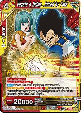 Vegeta and Bulma Joined by Fate BT10-146 Rise of the Unison Warrior Pre-Release Cards Dragonball Super card
