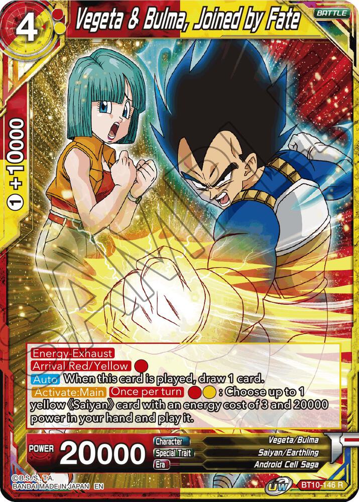 Vegeta and Bulma Joined by Fate BT10-146 Rise of the Unison Warrior Dragonball Super card