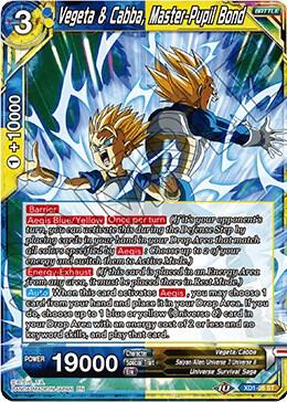 Vegeta and Cabba Master Pupil Bond Foil XD1-08 Assault of the Saiyans Dragonball Super card