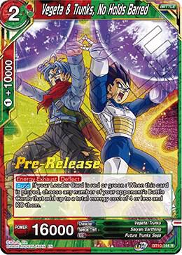 Vegeta and Trunks No Holds Barred BT10-144 Rise of the Unison Warrior Pre-Release Cards Dragonball Super card