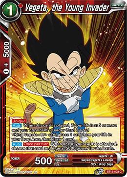 Vegeta the Young Invader Foil BT13-023 Supreme Rivalry Dragonball Super card