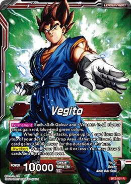 Vegito Fusion Warrior Super Saiyan Vegito BT2-001 Union Force Dragonball Super card