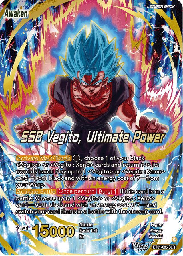 Vegito SSB Vegito Ultimate Power SLR BT31-085 Impact Beyond Dimensions Dragonball Super card