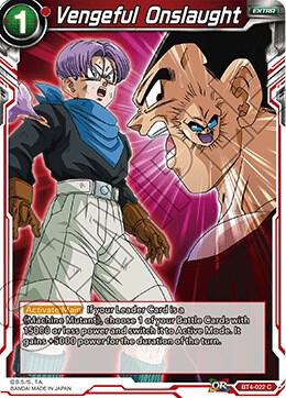Vengeful Onslaught Foil BT4-022 Colossal Warfare Dragonball Super card