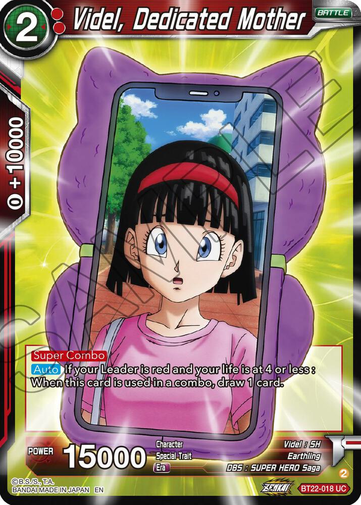 Videl Dedicated Mother Foil BT22-018 Critical Blow Dragonball Super card