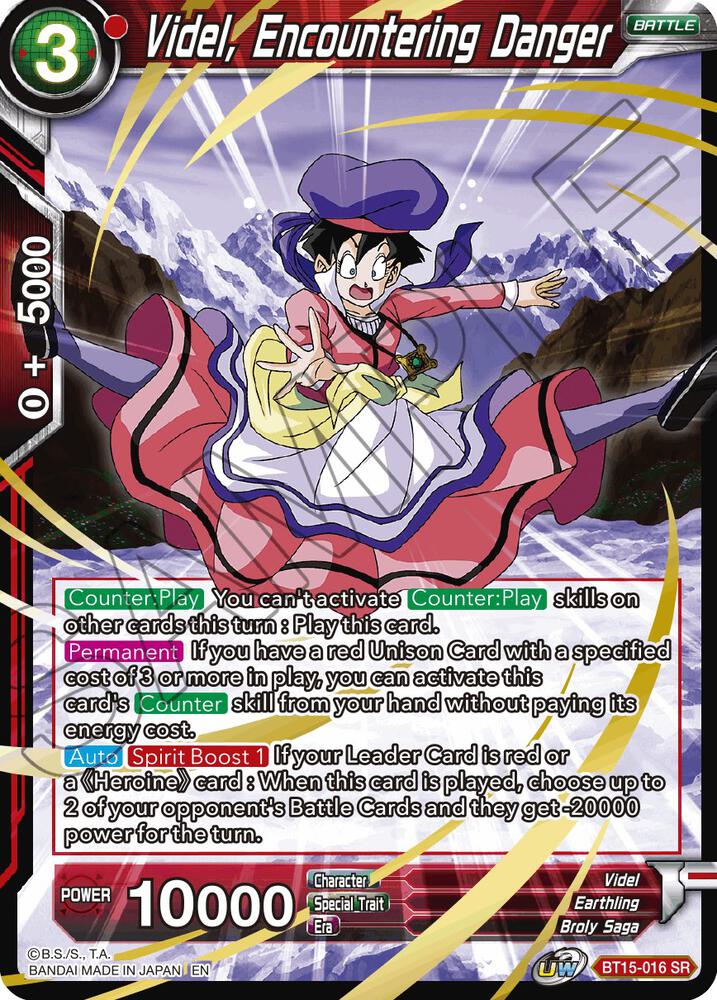 Videl Encountering Danger BT15-016 Saiyan Showdown Dragonball Super card