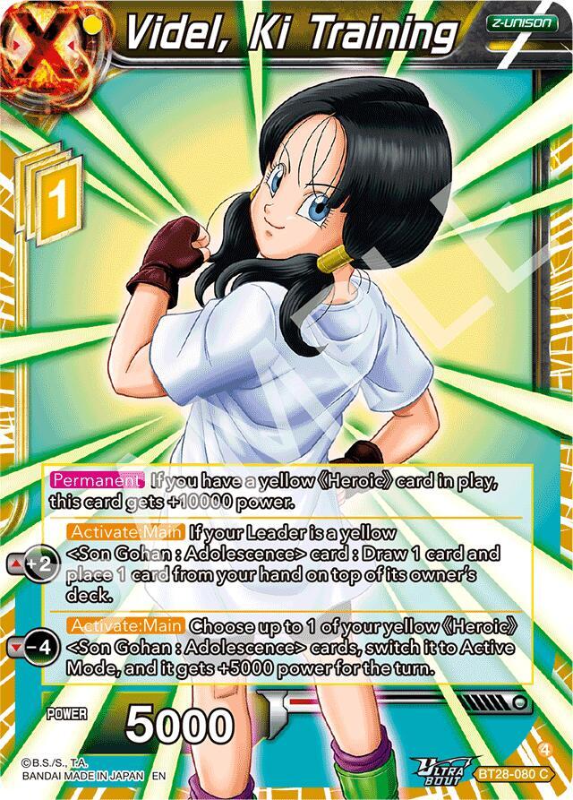 Videl Ki Training BT28-080 Prismatic Clash Dragonball Super card