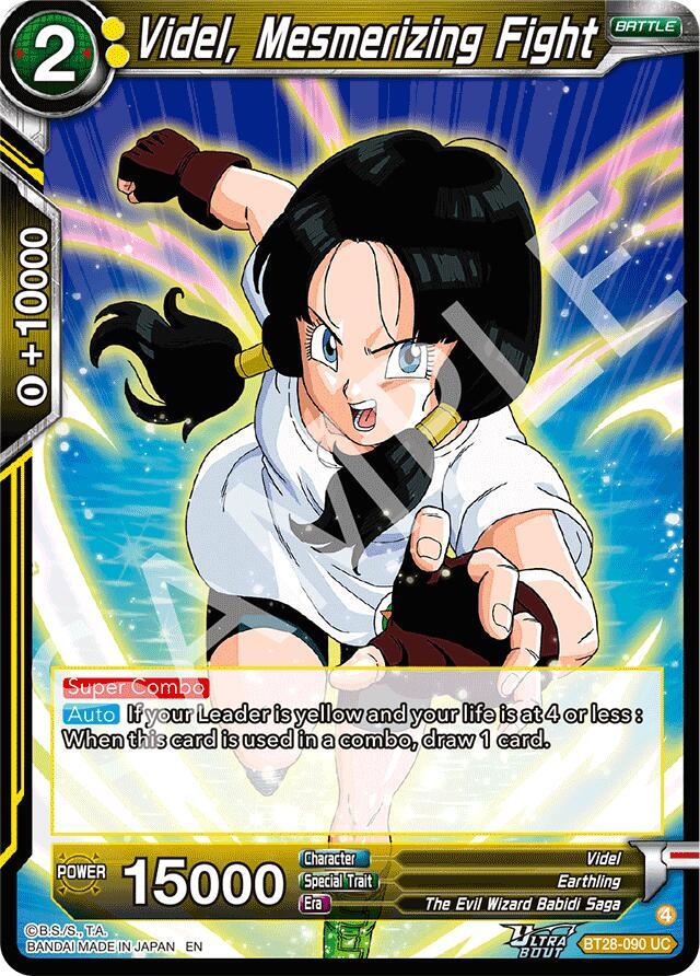 Videl Mesmerizing Fight BT28-090 Prismatic Clash Dragonball Super card