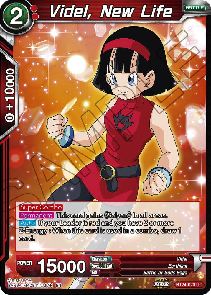 Videl New Life Foil BT24-020 Beyond Generations Dragonball Super card