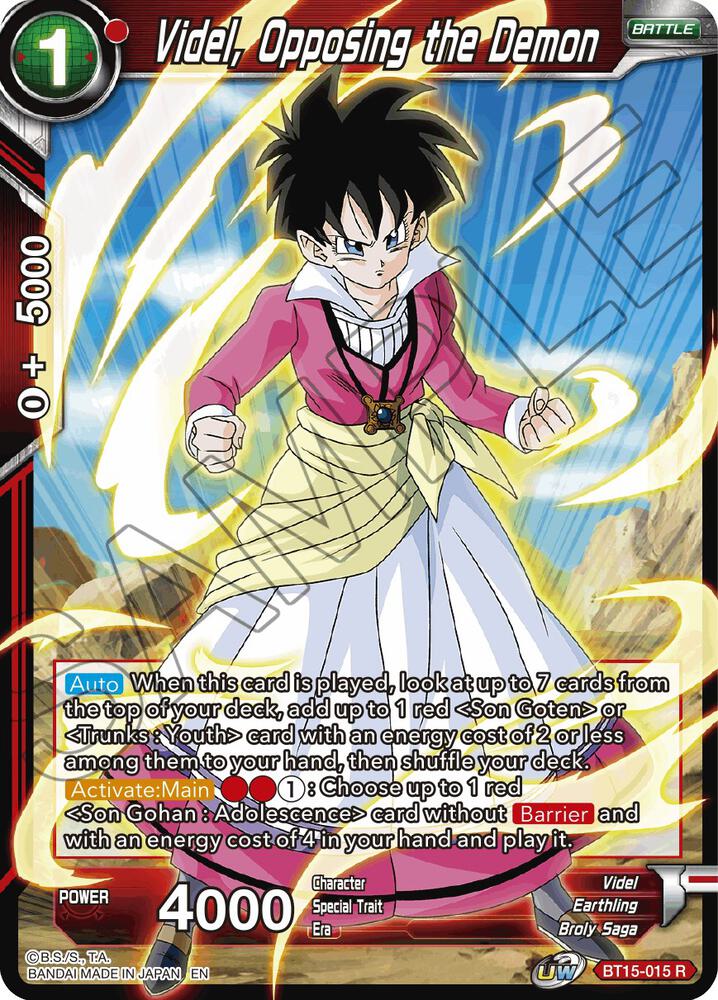 Videl Opposing the Demon Foil BT15-015 Saiyan Showdown Dragonball Super card