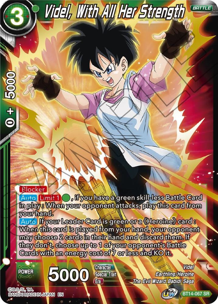 Videl With All Her Strength BT14-067 Cross Spirits Dragonball Super card