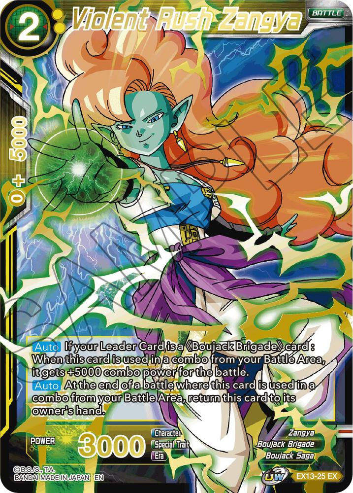 Violent Rush Zangya Foil EX13-25 Special Anniversary Set 2020 Dragonball Super card