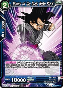 Warrior of the Gods Goku Black BT2-055 Union Force Dragonball Super card
