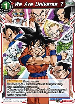 We Are Universe 7 Foil BT9-018 Universal Onslaught Dragonball Super card