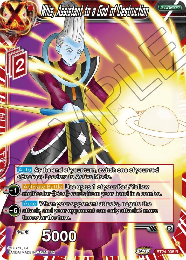 Whis Assistant to a God of Destruction Foil BT24-005 Beyond Generations Dragonball Super card