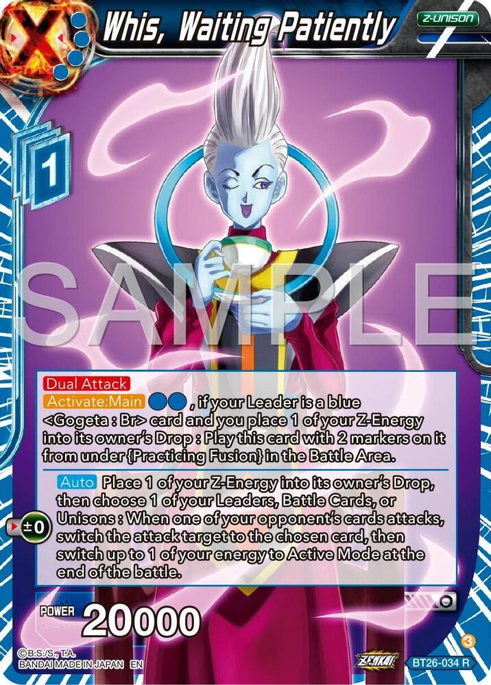Whis Waiting Patiently BT26-034 Ultimate Advent Dragonball Super card