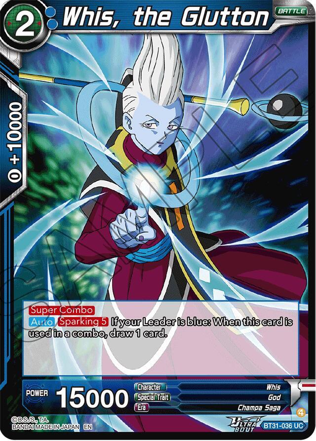 Whis the Glutton BT31-036 Impact Beyond Dimensions Dragonball Super card