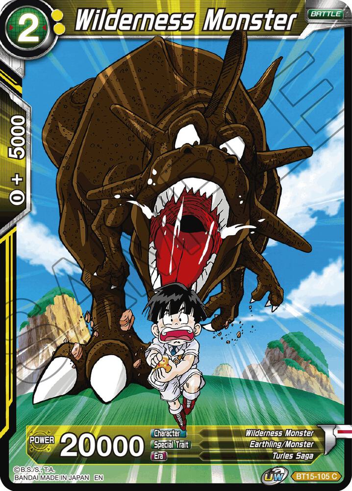 Wilderness Monster Foil BT15-105 Saiyan Showdown Dragonball Super card