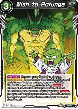 Wish to Porunga Foil TB3-068 Clash of Fates Dragonball Super card
