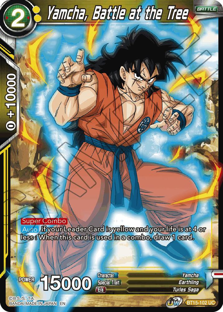 Yamcha Battle at the Tree Foil BT15-102 Saiyan Showdown Dragonball Super card
