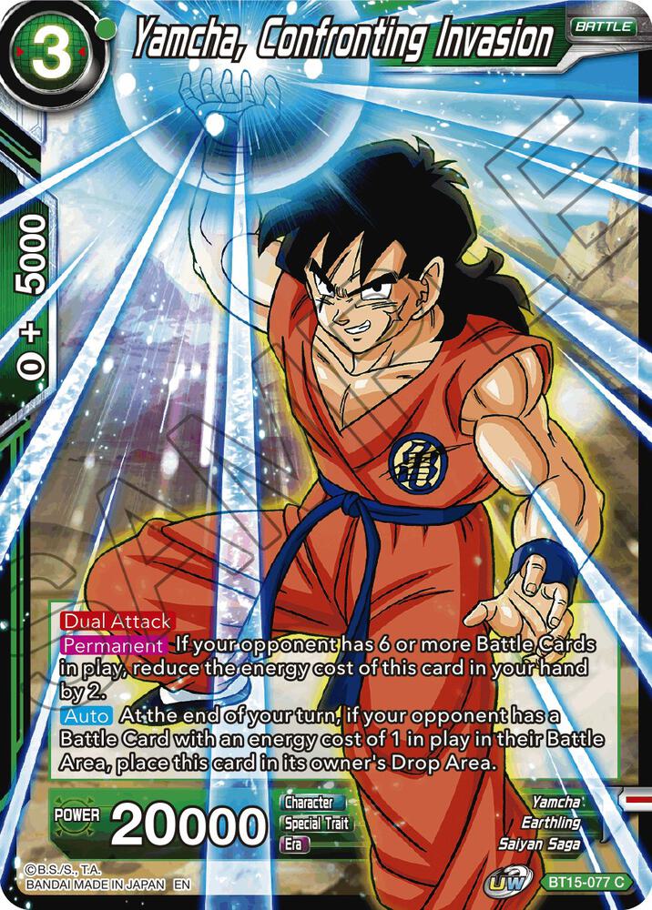 Yamcha Confronting Invasion BT15-077 Saiyan Showdown Dragonball Super card