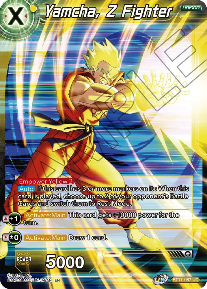Yamcha Z Fighter BT17-087 Ultimate Squad Dragonball Super card