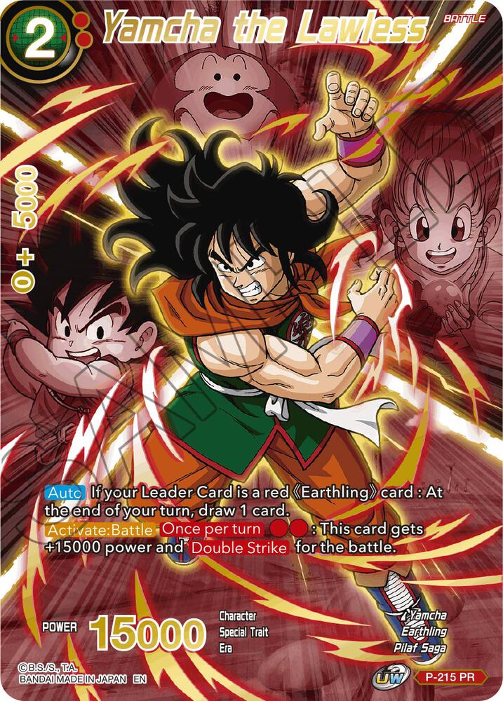 Yamcha the Lawless Alternate Art P-215 Special Anniversary Set 2021 Dragonball Super card