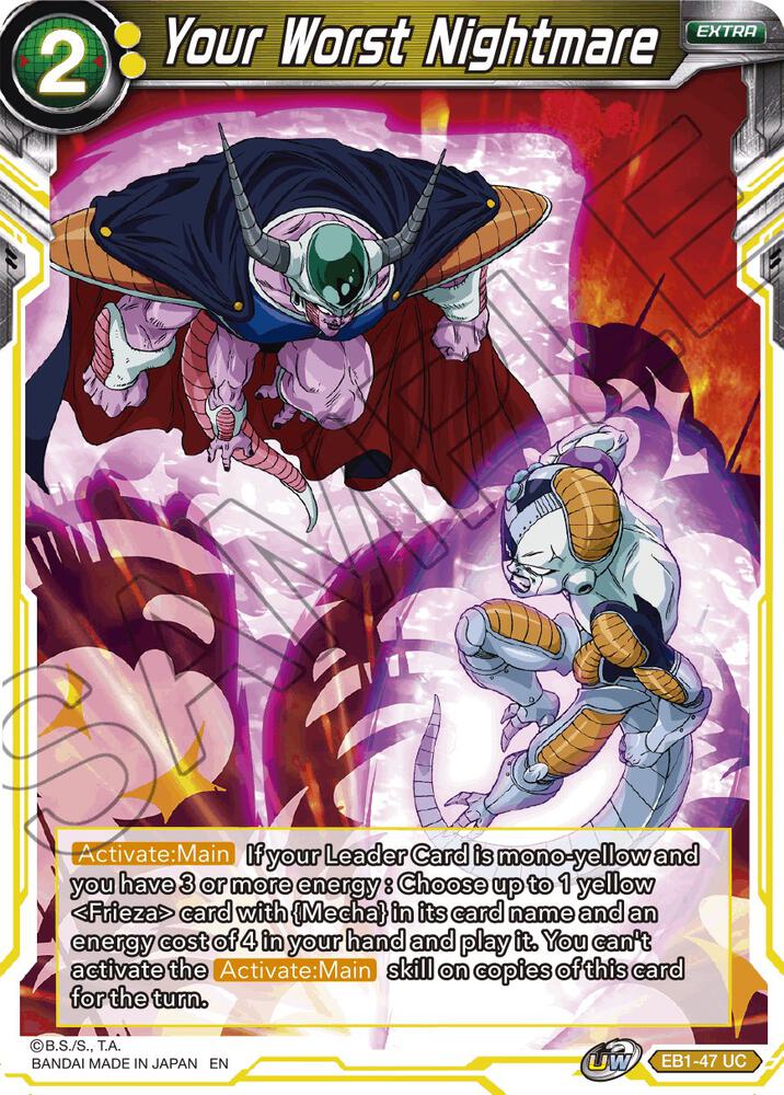 Your Worst Nightmare EB1-47 Battle Evolution Booster Dragonball Super card