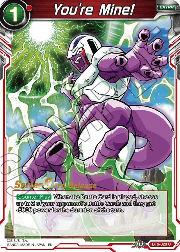 Youre Mine BT9-020 Universal Onslaught Pre-Release Cards Dragonball Super card