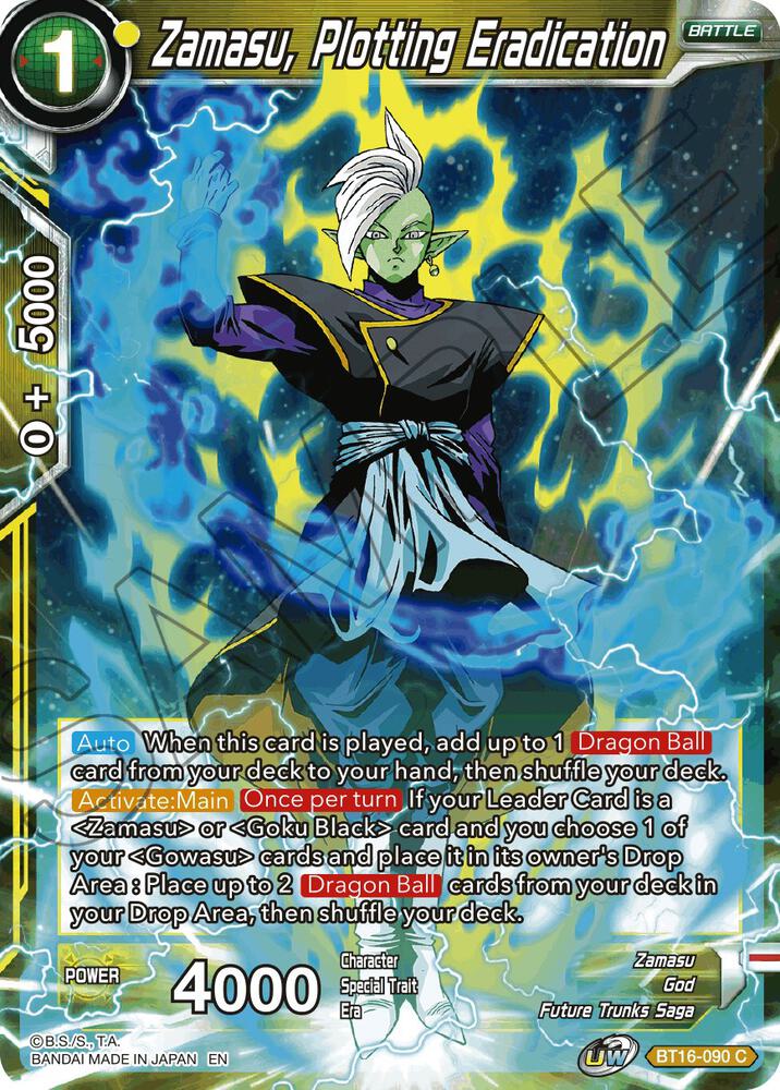 Zamasu Plotting Eradication BT16-090 Realm of the Gods Dragonball Super card