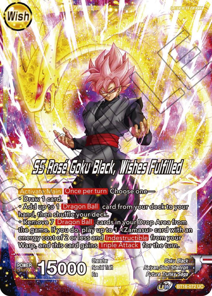Zamasu SS Rose Goku Black Wishes Fulfilled BT16-072 Realm of the Gods Dragonball Super card