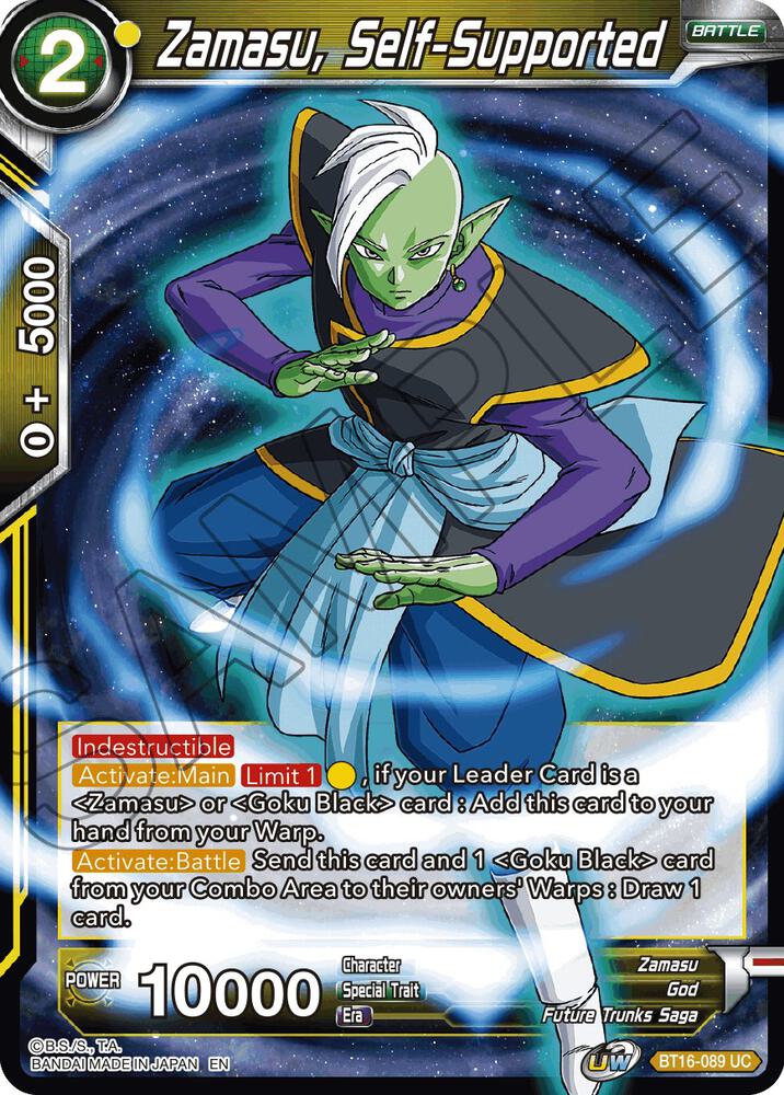 Zamasu Self Supported Foil BT16-089 Realm of the Gods Dragonball Super card