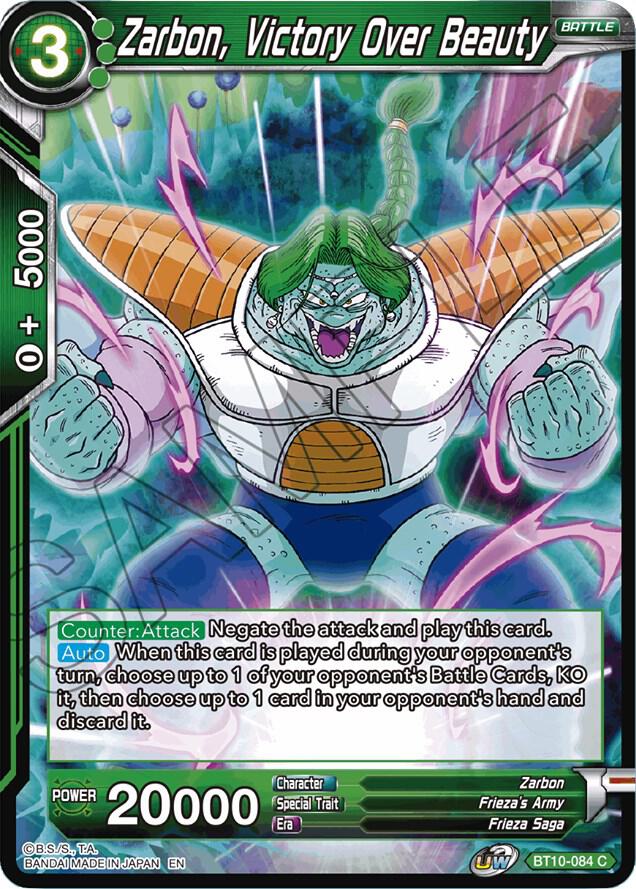 Zarbon Victory Over Beauty Foil BT10-084 Rise of the Unison Warrior Dragonball Super card
