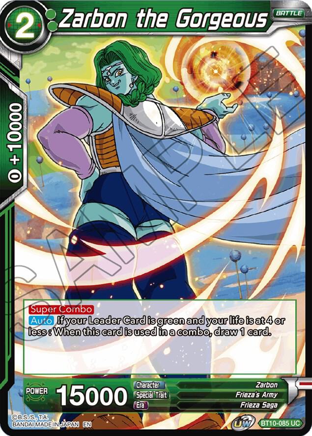 Zarbon the Gorgeous Foil BT10-085 Rise of the Unison Warrior Dragonball Super card