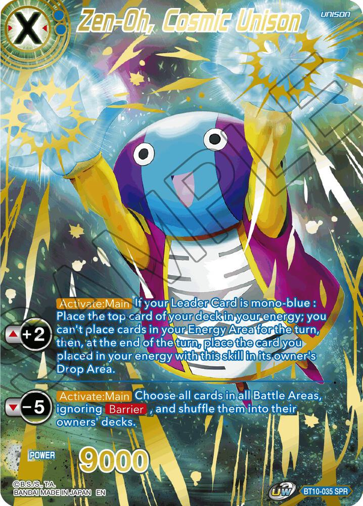 Zen Oh Cosmic Unison SPR BT10-035 Rise of the Unison Warrior Dragonball Super card