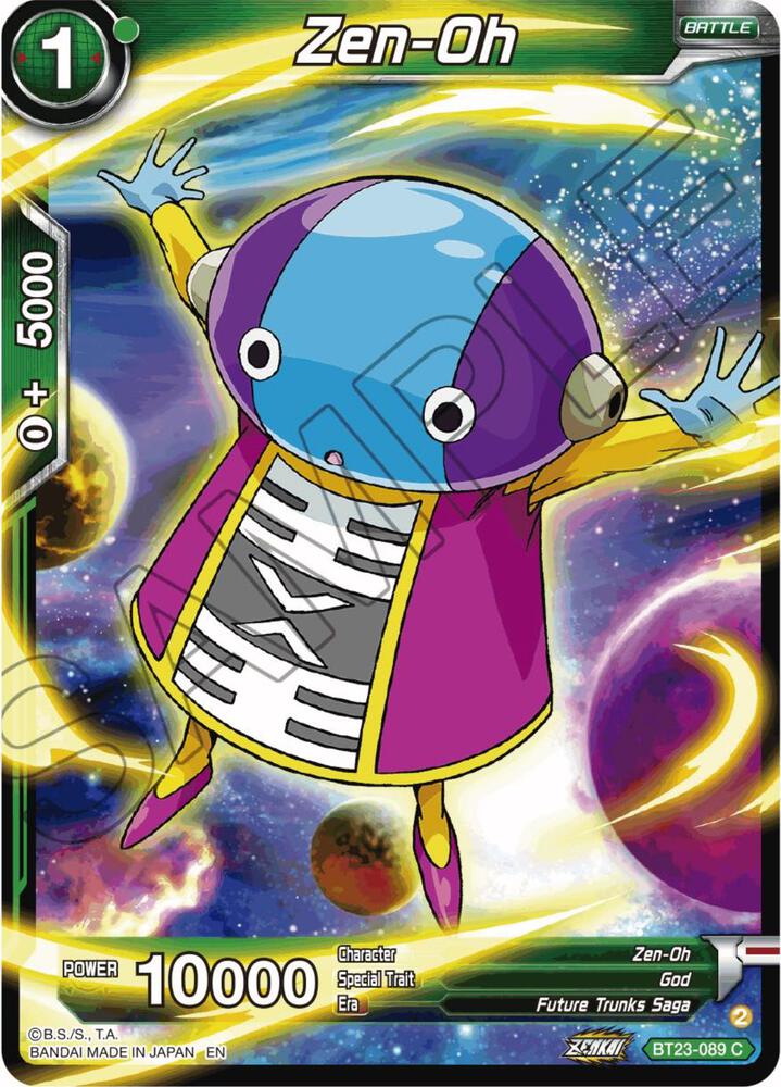 Zen Oh Foil BT23-089 Perfect Combination Dragonball Super card