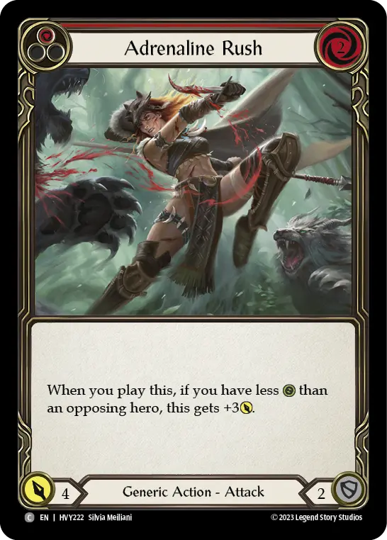 Adrenaline Rush RED HVY222 - Heavy Hitters - Flesh and blood card