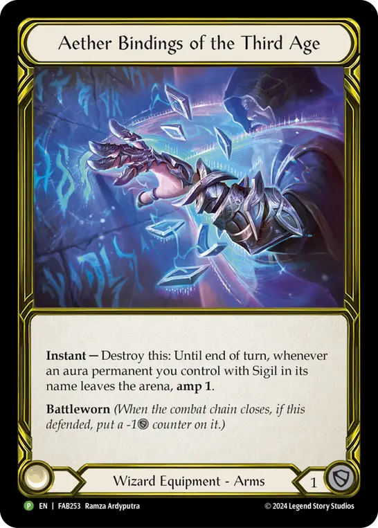 Aether Bindings of the Third Age FAB253-GF - Premier Organized Play - Rosetta - Flesh and blood card