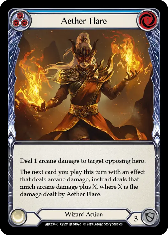 Aether Flare BLUE ARC134 - Arcane Rising - Flesh and blood card
