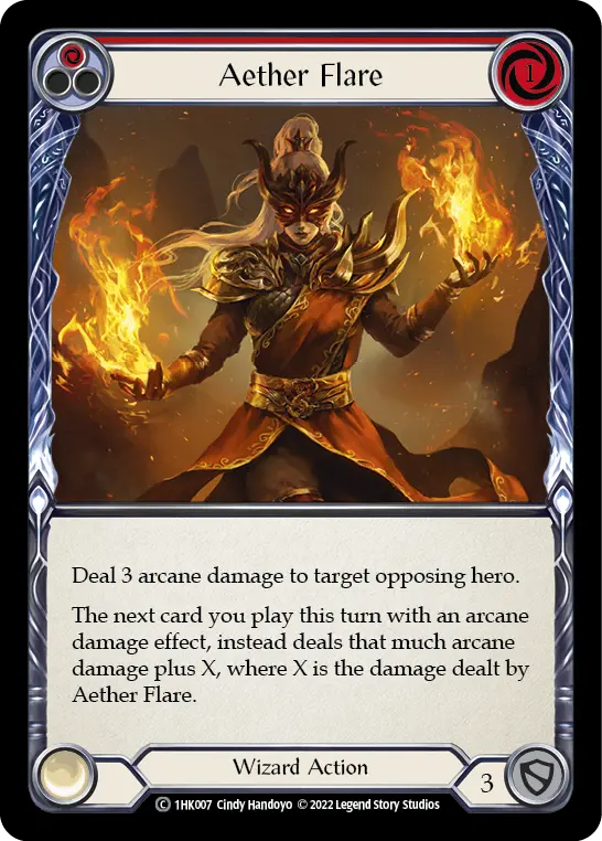 Aether Flare RED 1HK007 - Kano - Blitz Deck - Flesh and blood card