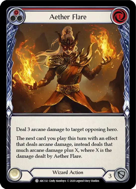 Aether Flare RED U-ARC132-RF - Arcane Rising - Unlimited - Flesh and blood card