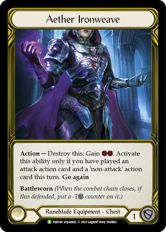 Aether Ironweave FAB149-GF - ProQuest - Season 4 - Flesh and blood card